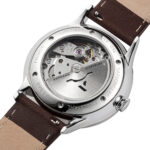 Primus Automatik - Stahl-Silber - dunkelbraunes Lederband - Galeriebild