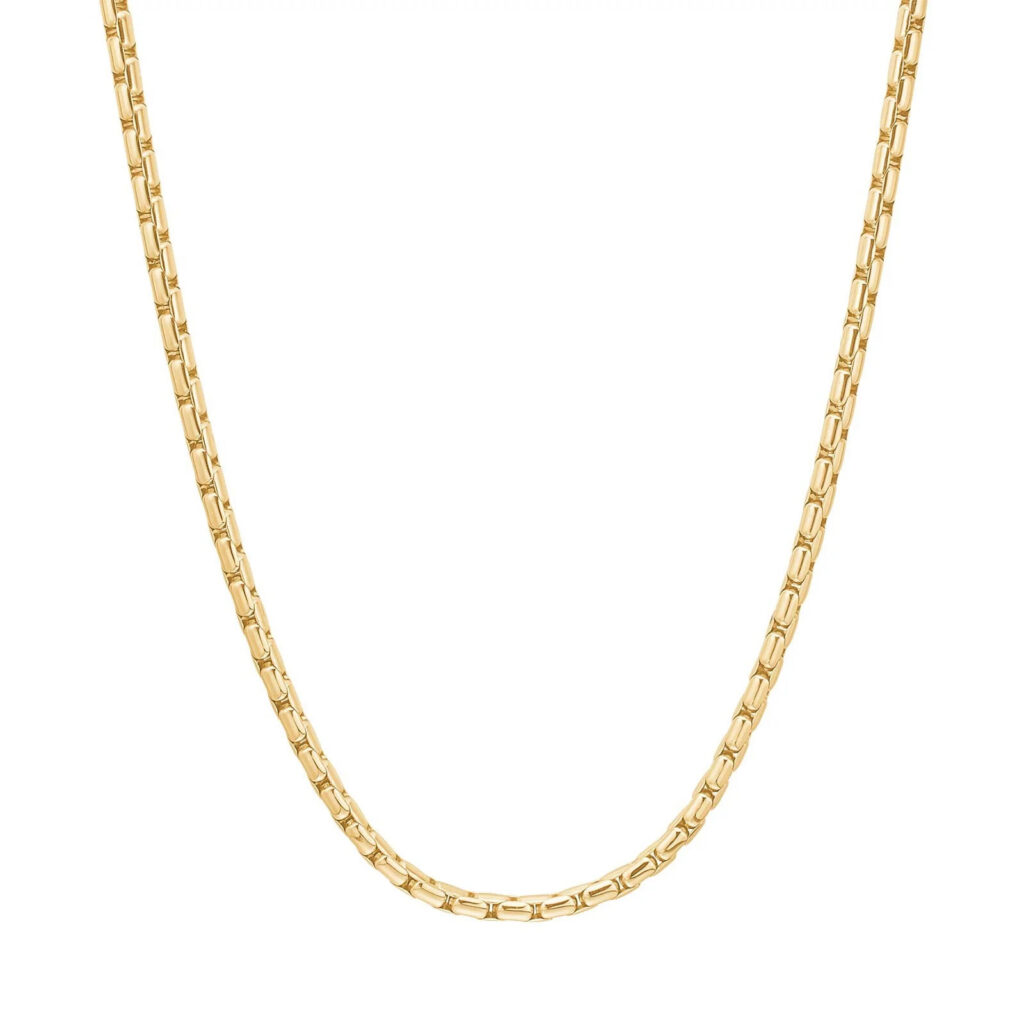 Edelstahl Gliederkette goldfarben, glänzend, 60 cm