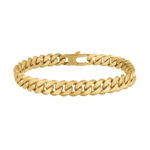 Panzerketten Edelstahlarmband goldfarben, matt, 21 cm - Hauptbild