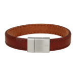 Braunes Kalbslederarmband, 21 cm - Hauptbild