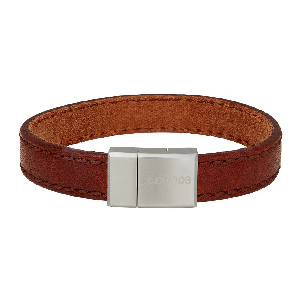Braunes Kalbslederarmband, 21 cm
